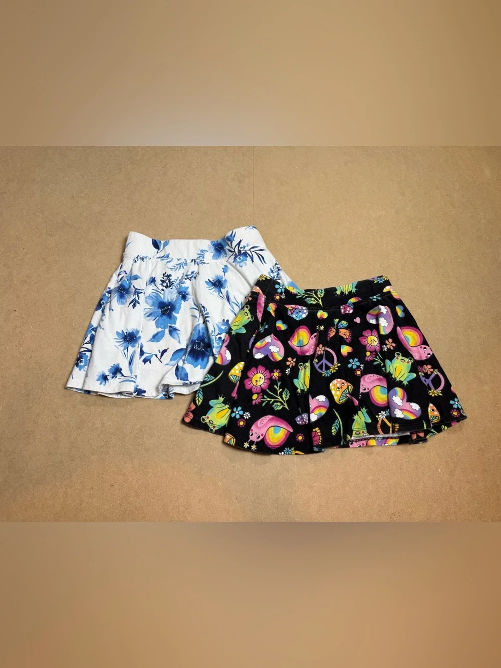 The Children’s Place Girls Size 7/8 Skort Lot of 2 Floral Rainbow Prints casual